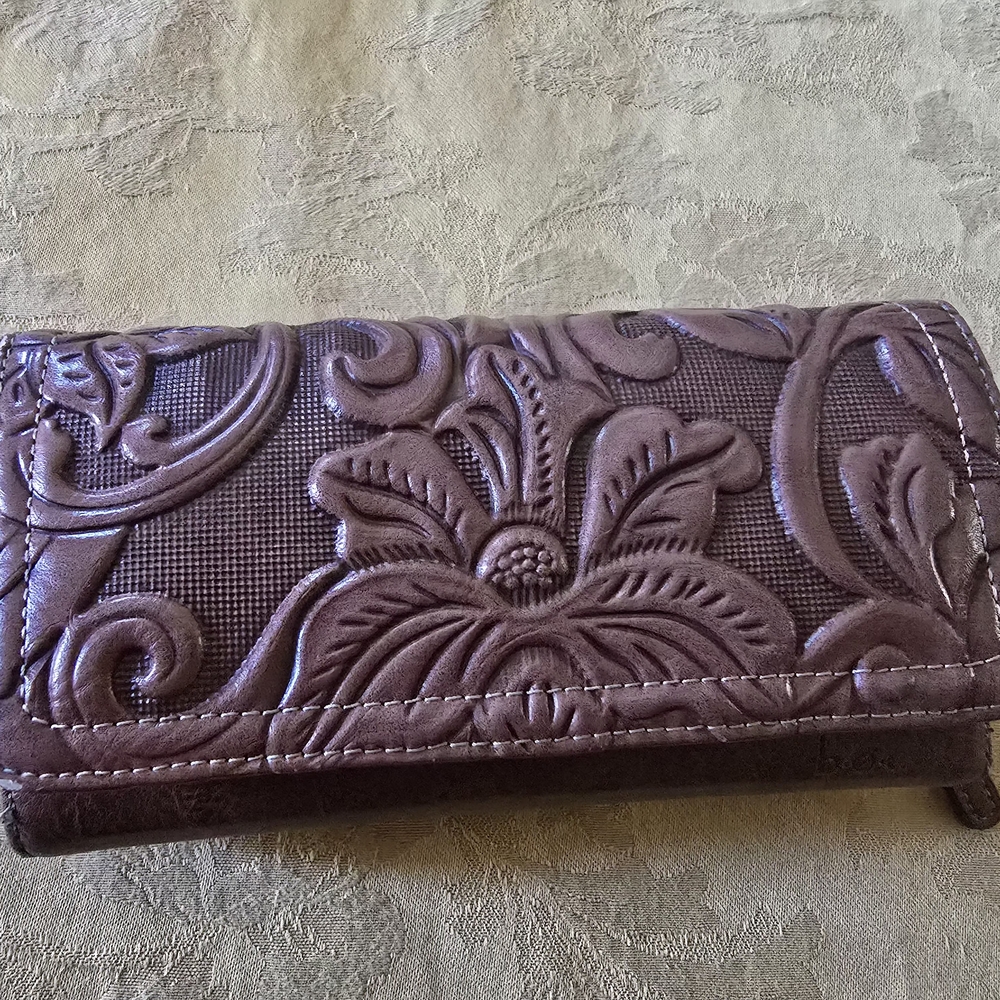Elegant Brown Embossed Women's Wallet